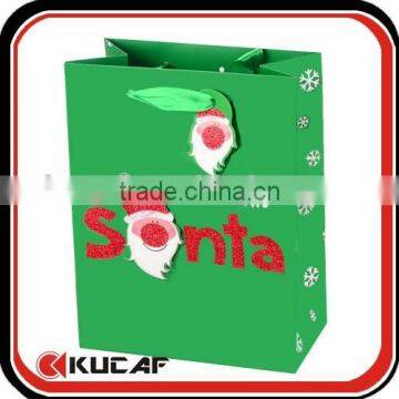 Full colors printing paper santa bag for Christmas