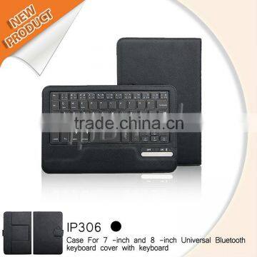 Cusotmized fashion design leather Universal Bluetooth Keyboard Case for All 7 to 8 inch Tablet PC