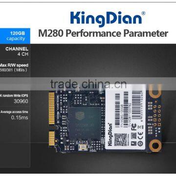 Kingdian Brand 560/381 MB/S Highest Performance Mini Pcie SSD MSATA SSD 128g 120gb M280 120