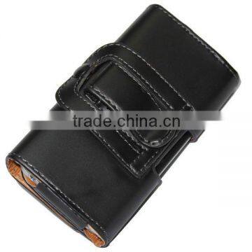 Handmade belt clip leather case for iphone 4