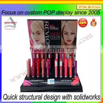 beauty plastic counter display stand for lip stick