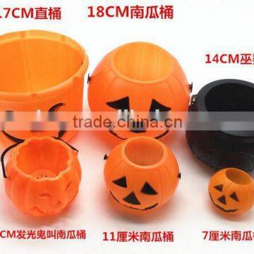 Human Skeleton Bone Axe The Sickle Fork Light & Sound Pumpkin Lantern Pumpkin Bucket Pumpkin Witch Barrel for Halloween photo-4