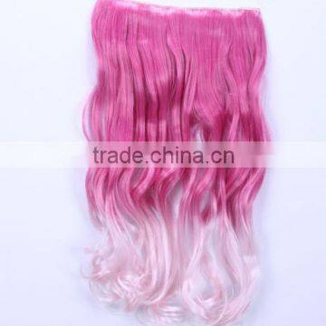 Cheap synthetic Long kinky curls Gradient hair piece N464