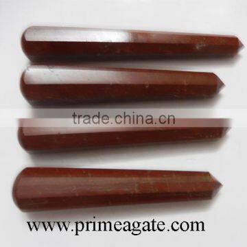 Red Jasper Faceted Massage Wands