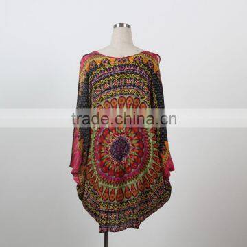 Latest fashion africal pattern blouse designs plus size silk fabric blouse tops OEM service