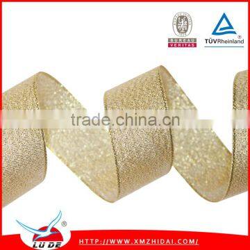 Direct Price Gold Metallic Ribbon for Christmas Packaging