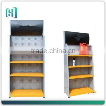 new design Modern Floor Standing Lubricating Oil Display Rack /engine oil display rack