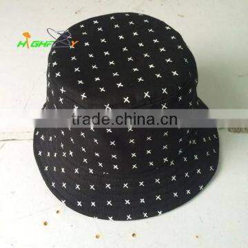 fashion custom all over screen printed logo bucket hat fisherman hat