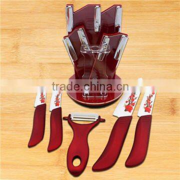 unique design round shape acrylic knife display case