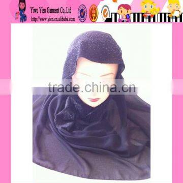 Black Chiffon Hijab Muslim Jersey Hijabs Girls Hijab