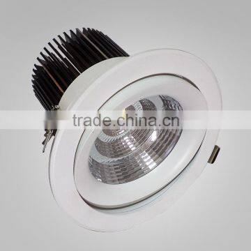 2016 new design 40W round led recessed downlight plastic warm white daylight white for indoor decoration