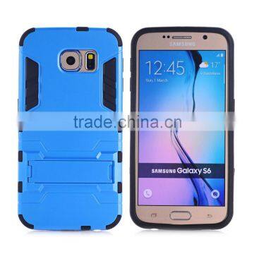 Armor Phone Case PC+Silicon With Kickstand Cover For Samsung Galaxy S6, for Galaxy S6 hybrid case