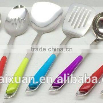 10 PCS 201 Colorful Plastic Handle Stainless Steel Cooking Ware KX-K002