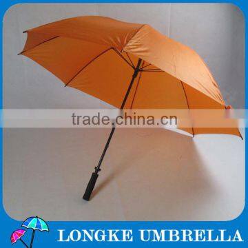 31"orange manual open Straight golf Umbrella with foam handle