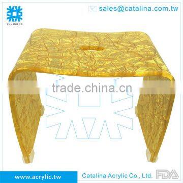 Gold Flower Pattern Bathroom House plastic acrylic chair