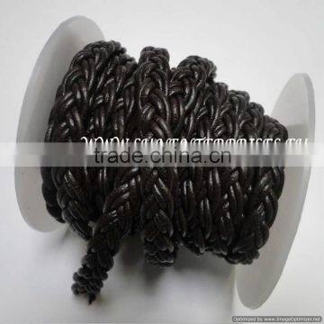 Braided Leather Round Braided Leather Cord