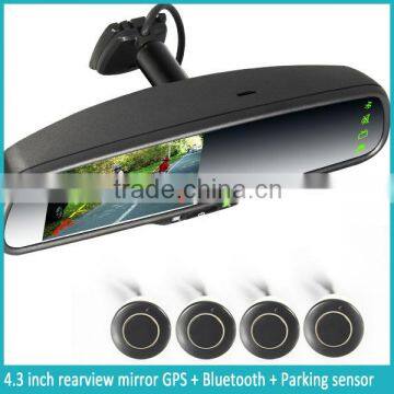 4.3 inch touch screen car rearview mirror gps bluetooth car mirror interior gps mirror