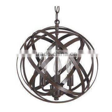 Russet Axis 3 Light Full Sized Globe Pendant