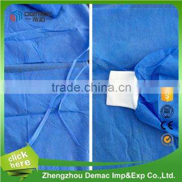 Sterile disposable Non woven fabric/ SMS operation surgical gown