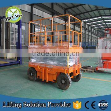 small home lift pushing around scissor lift