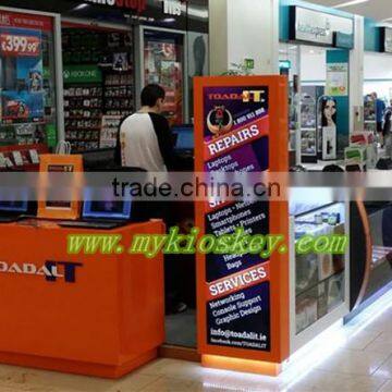 4m by 3m High Quality Hot Sale Cell Phone Kiosk Design / Mobile Phone Kiosk Design for Shopping Mall photo-2