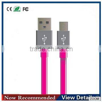 High speed charger and sync flat usb cable with custom color and length