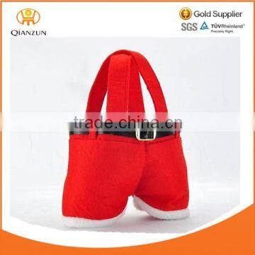 Christmas Tree Table Decoration Gift Toy Wedding Candy Handbag Santa Pants Treat Bag