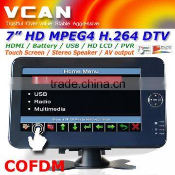 WV-7012HD 7 inch handheld HD wireless COFDM receiver portable