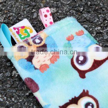 2016 Winter New Style Digital Print Owl Pattern Polyester Drool Pad photo-2