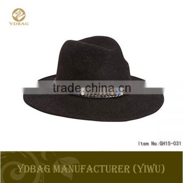 Wholesale Wide Brim Felt Hat/100% Wool Felt Hat Fashion Custom Wool Felt Fedora Hat