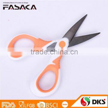 SH13015WOT-2016 New Design Professional 5" Coated Black Titanium Blade Office Scissors With PP+TPR Handle photo-2