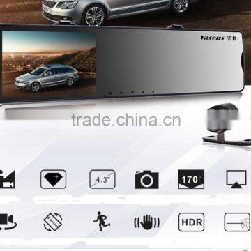 5.0" Screen FHD1080P Car DVR Rearview Mirror Video Recorder Car DVRS Dual Camera Black Box 168 photo-5