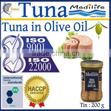 Tuna Fillets in Olive Oil ,Canned of Tuna Fillets in Olive Oil,Tuna Fillet in Olive Oil Tin,High Quality of Tuna,Fresh Tuna 200g