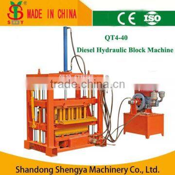 QT4-40 Cement Brick Forming Machine(Diesel Engin or Electric Motor)