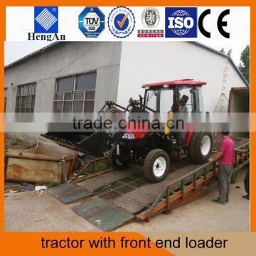 Mini tractor with front loader for chicken farm