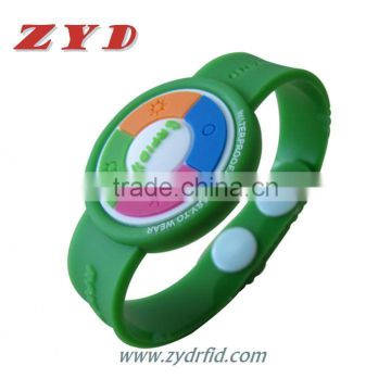 RFID NFC Adjustable Customize Rainbow Silicone Wristbands with free sample