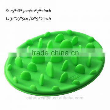 Eco-friendly high quality silicone portable interactive pet slow feeder