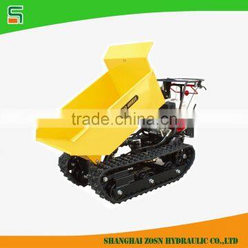 Rubber track undercarriage for mini tipper truck