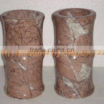 BEAUTIFUL MARINA PINK MARBLE FLOWER VASES photo-4