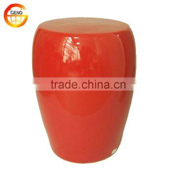 Red high customized porcelain garden stool for garden