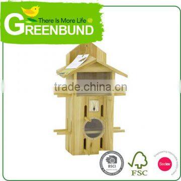 Raw Wood Bird Table Natural House Wooden Nest Wild Life Care photo-4