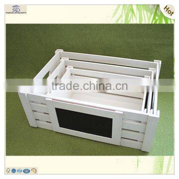 Free Sample Handle White Colored Wooden Wine Crates photo-6