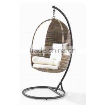 2017 Sigma New design furniture outdoor pe rattan standing egg shaped swing chair