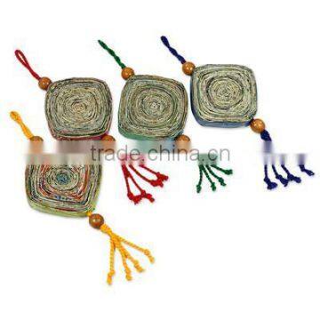 High quality best selling eco friendly Recycled paper ornaments (Set of 4), 'Diamond Star' from vietnam
