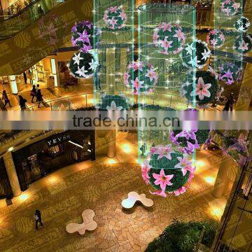 Factory Direct Sale Grass Ball Decorative Plastic Artificial Grass Topiary photo-4