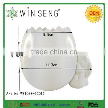 White Ceramic Rabbit Design Decorative Ashtray photo-5