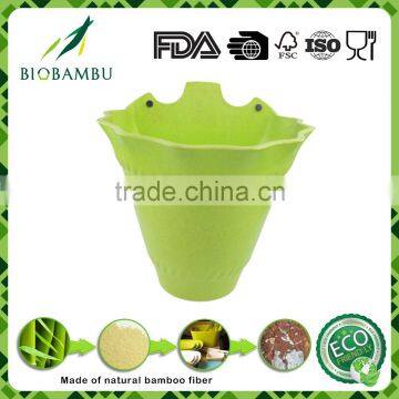 Degradable Affordable Endurable bamboo fiber hanging flowerpot