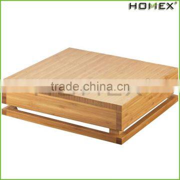 Bamboo Square Crate Riser Food Display Bin Homex BSCI/Factory