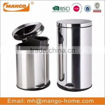 Foot Pedal Two Compartments Stainless Steel Recycle Bin photo-4