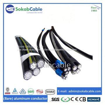 Aluminum 10kv abc aerial bundle cable